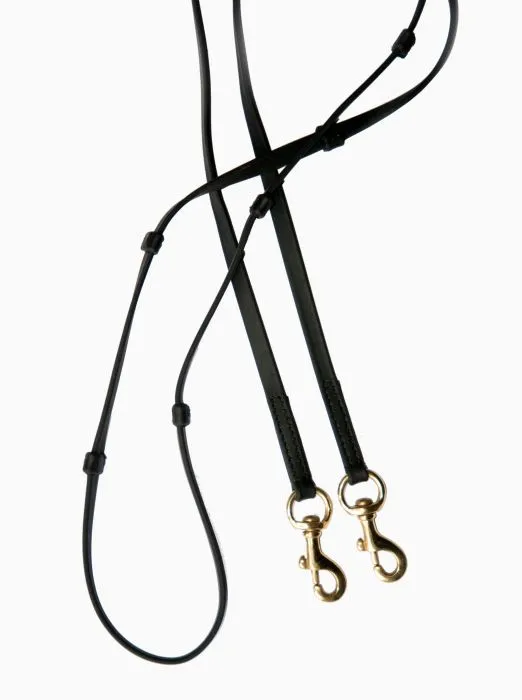 Hestagallery Biothane teugels met stopps en musketon